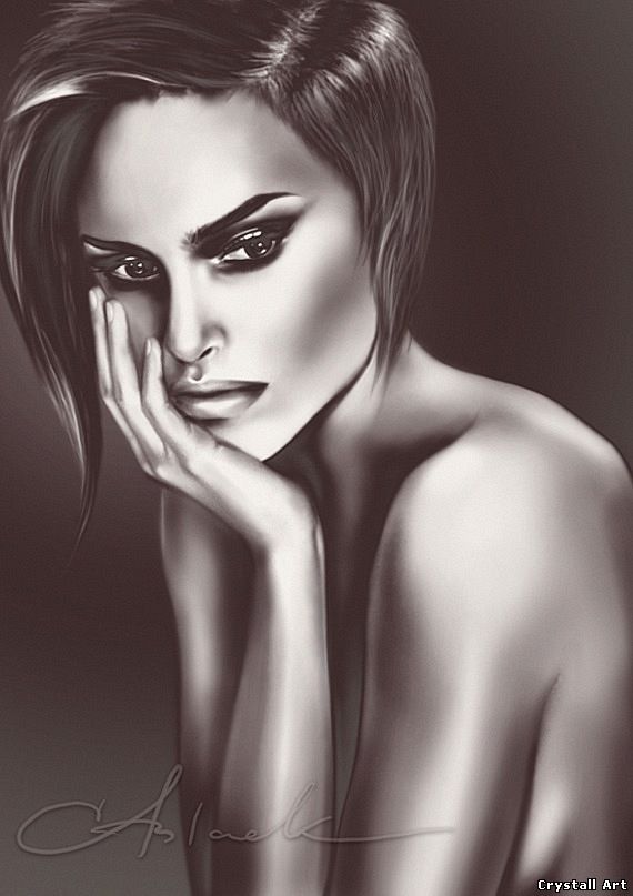 Crystall Art portrait of Natalie Portman